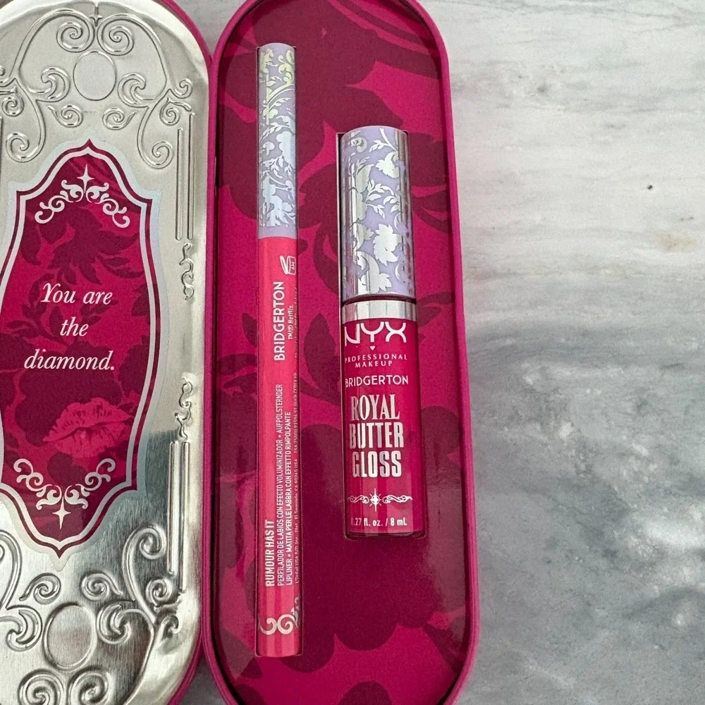 NEW NYX‎ Bridgerton Royal Treasures 2pc Lip Kit 03 Summer Fruit & Rumour Has It